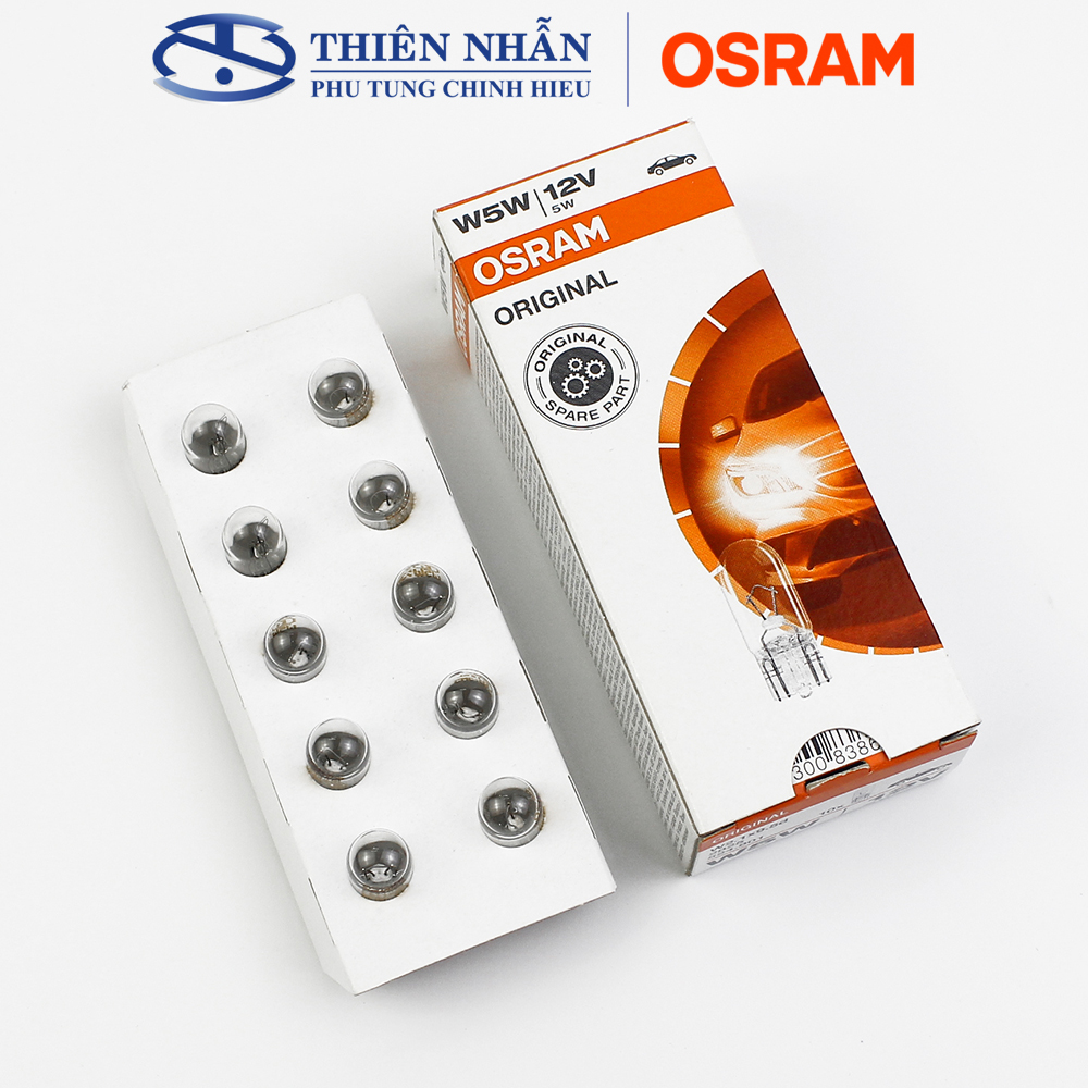 Bóng đèn Halogen OSRAM T10 sương mù/demi/xi nhan cho nhiều dòng xe máy Wave, Dream, Future,.. (2825)