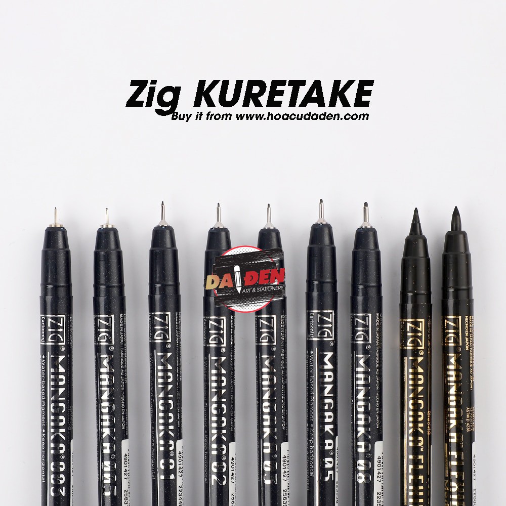 [HCM]Bút Line Kuretake Zig Mangaka Kháng Nước