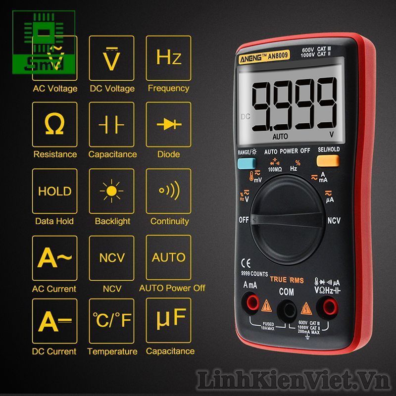 Đồng hồ đo vạn năng ANENG AN8009