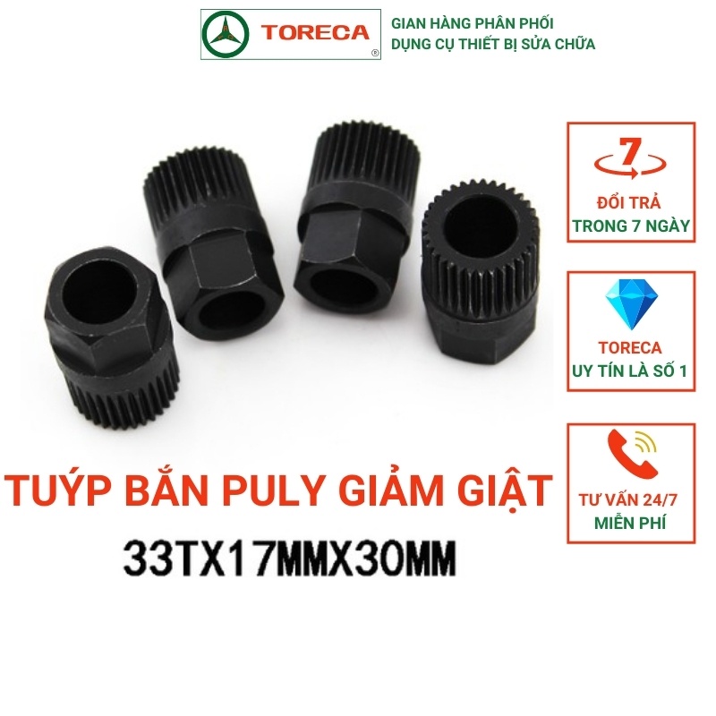 Khẩu mở puly giảm giật máy phát điện ô tô toreca