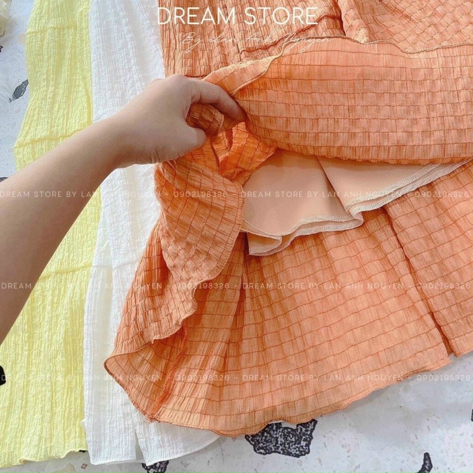 Đầm 2S Cột dây Ngực Siêu Hót Chất Xốp Chỉ-QC
