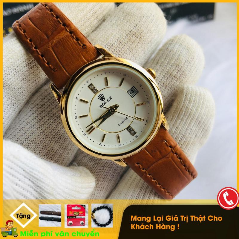 Nơi bán ĐỒNG HỒ NỮ, MẶT KÍNH CHỐNG XƯỚC, MẶT TRẮNG SANG TRỌNG, DÂY DA BÒ, VIỀN MẠ VÀNG PVD BỀN MÀU, CHỐNG XƯỚC, CHỐNG NƯỚC, LỊCH NGÀY, TẶNG DÂY DA BÒ , TẶNG VÒNG ĐÁ TỲ HƯU PHONG THỦY, 02 PIN DỰ TRỮ AG4