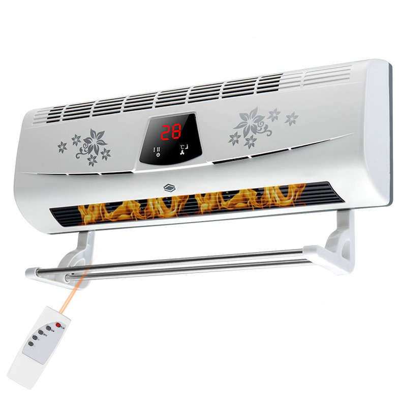 (MonaViet BH 1 năm) Máy sưởi gốm Dilipu BPT-4502 để bàn hoặc treo tường phòng tắm phòng ngủ hiển thị nhiệt độ không gây khô da kèm điều khiển từ xa