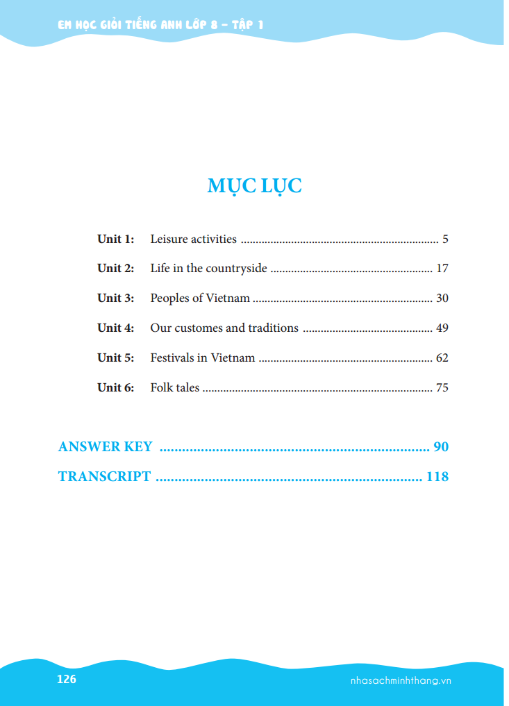 THE LANGMASTER - EM HỌC GIỎI TIẾNG ANH LỚP 8 TẬP 1 (KÈM CD)