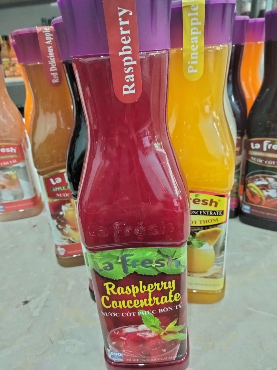 Nươc cốt phúc bồn tử la fresh 650ml - thành phần trái cây nguyên chất