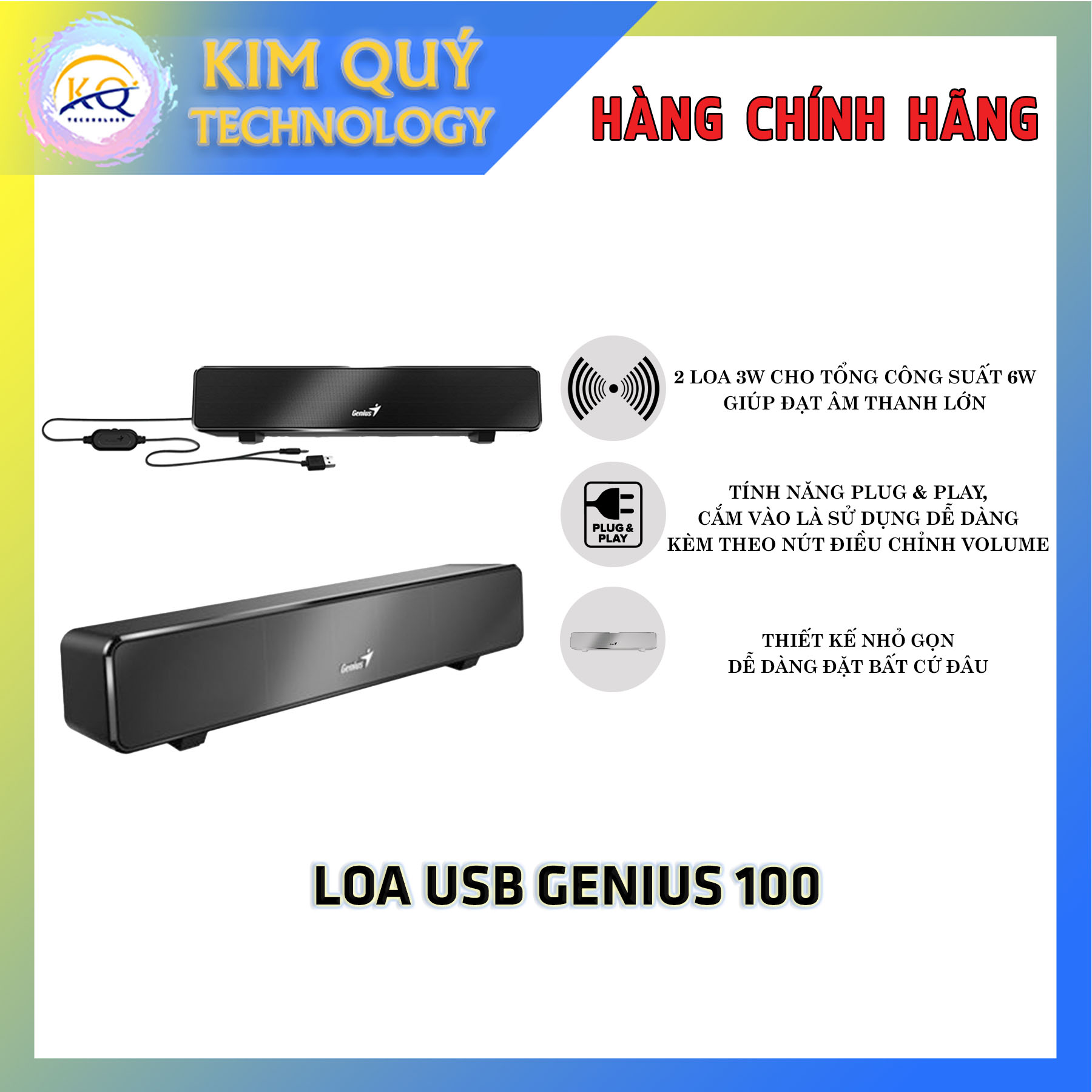 LOA MÁY TÍNH GENIUS SOUNDBAR 100