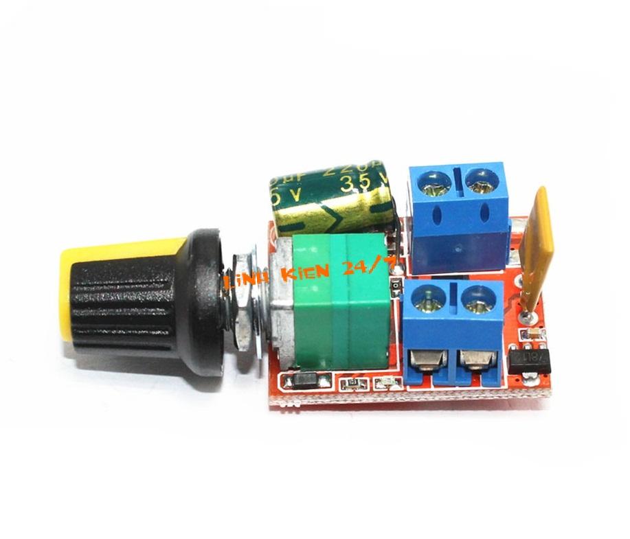 Module Điều Khiển Động Cơ PWM 5A 3V-35V (Chiết Áp Công Tắc)