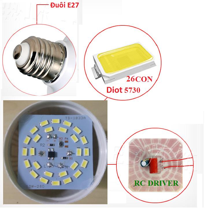 [HCM]Bóng đèn LED tiết kiệm 13w