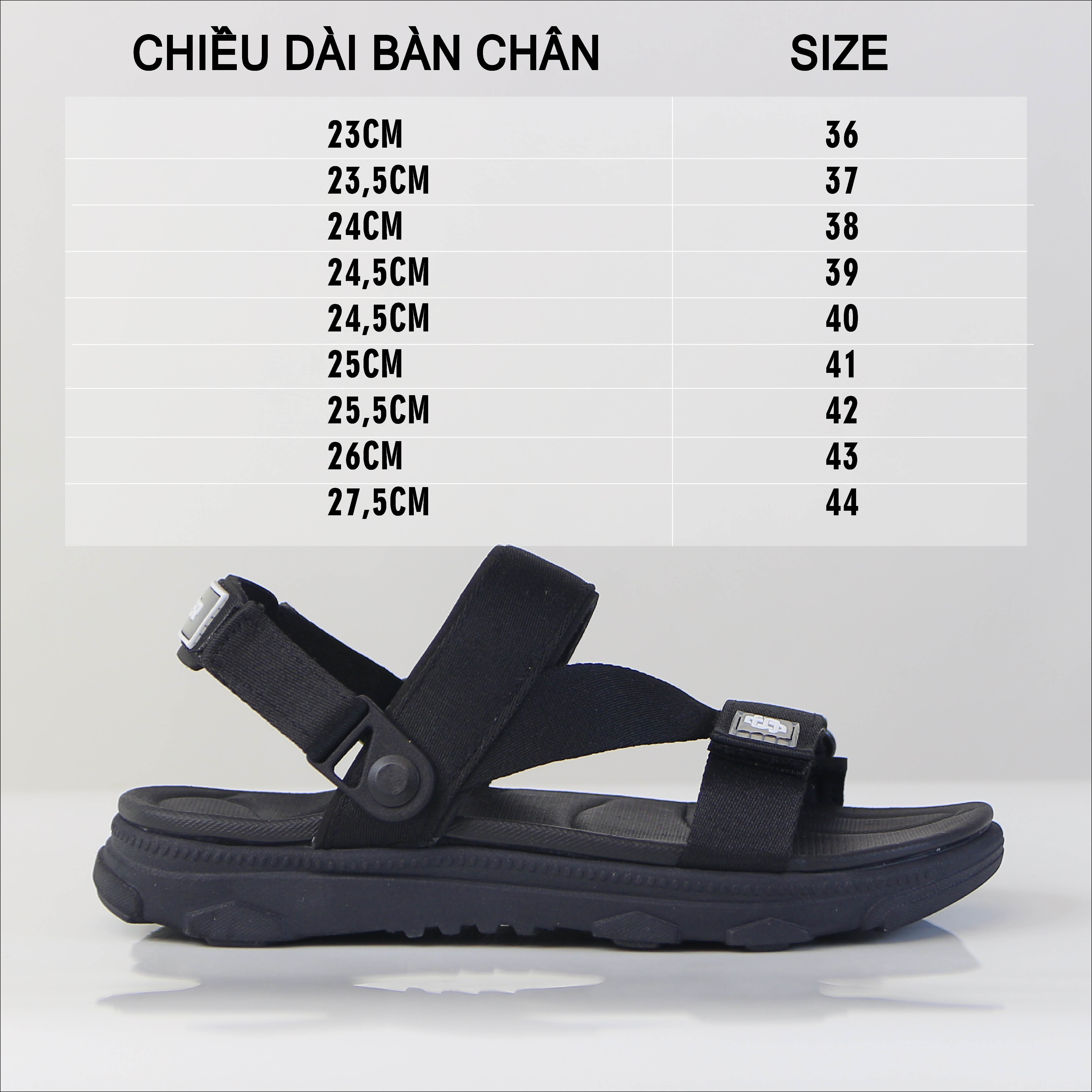 Giày Sandal SYNDER SD2 Màu Đen Full [ kèm hộp + vớ ]