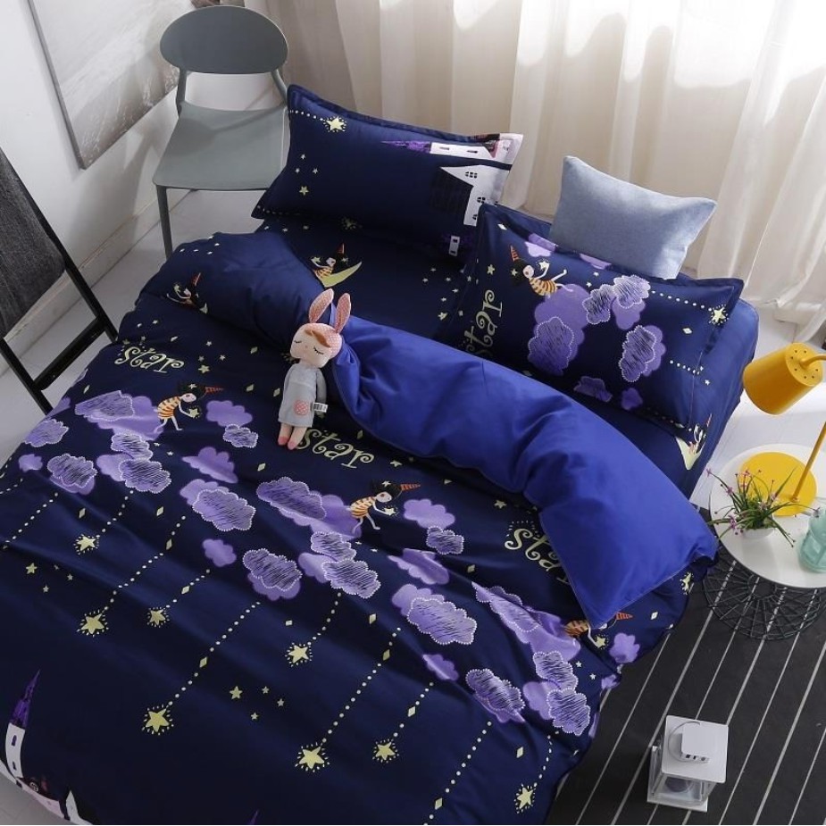 Trọn Bộ 5 Món Ga Gối Chăn Phao SAO STAR sang chảnh,sang trọng