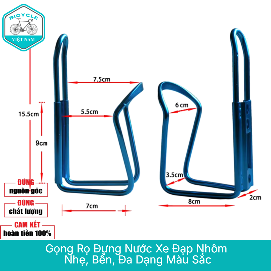Gọng Rọ Đựng Bình Nước Xe Đạp Nhôm - Siêu Nhẹ 50g, Nhiều Màu