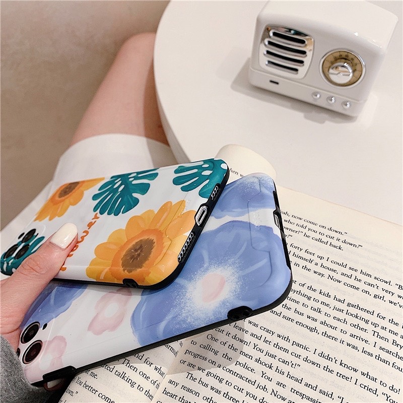 Ốp lưng IMD hoa Sunflower chống bần cho iphone