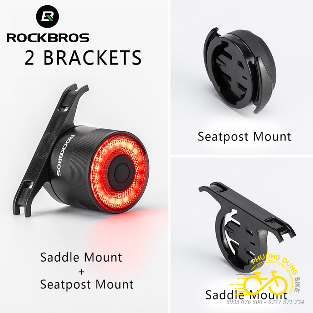 Đèn hậu xe đạp ROCKBROS SAMURAI Q3 phanh thông minh