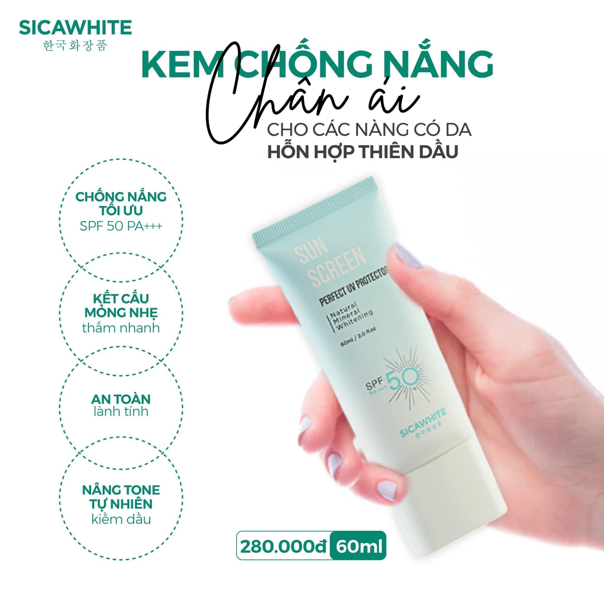 Chống nắng sica white cao cấp camlinhshop
