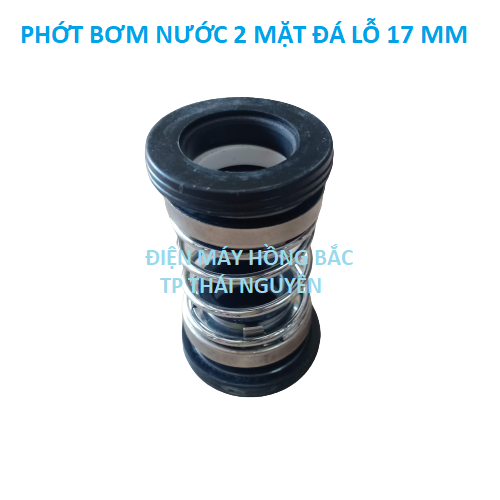 Phớt bơm tõm - bơm nước 2 mặt đá lỗ trục 17mm