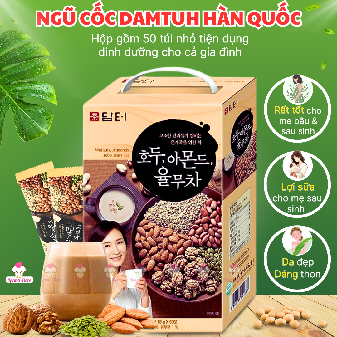 [HCM]Bột ngũ cốc dinh dưỡng Damtuh 900gam 50 gói - Hàn Quốc