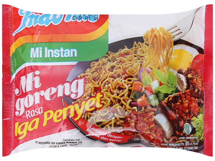 Thùng 40 gói mì xao Indomie - vị sườn