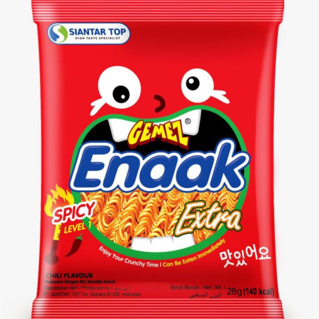 (2 Vị) Thùng Snack Mì Trẻ Em Gemez Enaak Extra (24 gói 30gr)