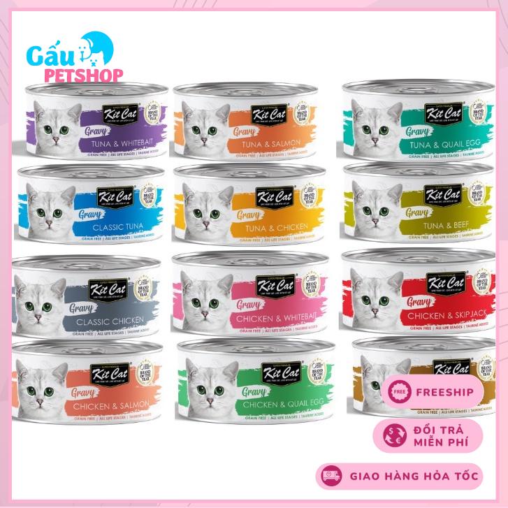 Pate Kitcat Gravy cho mèo dạng sốt - lon 70g