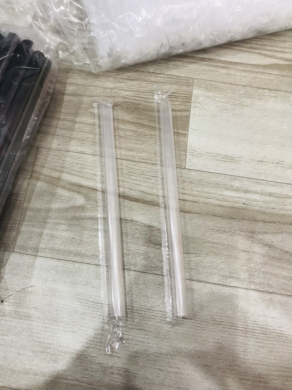 Ống hút trà sữa Cao cấp màng bọc OPP từng chiếc( khoảng 170 pcs )