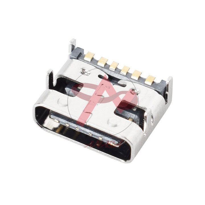 Chân sạc cổng usb 3.1 type-c 6p smd hỗ trợ sạc nhanh