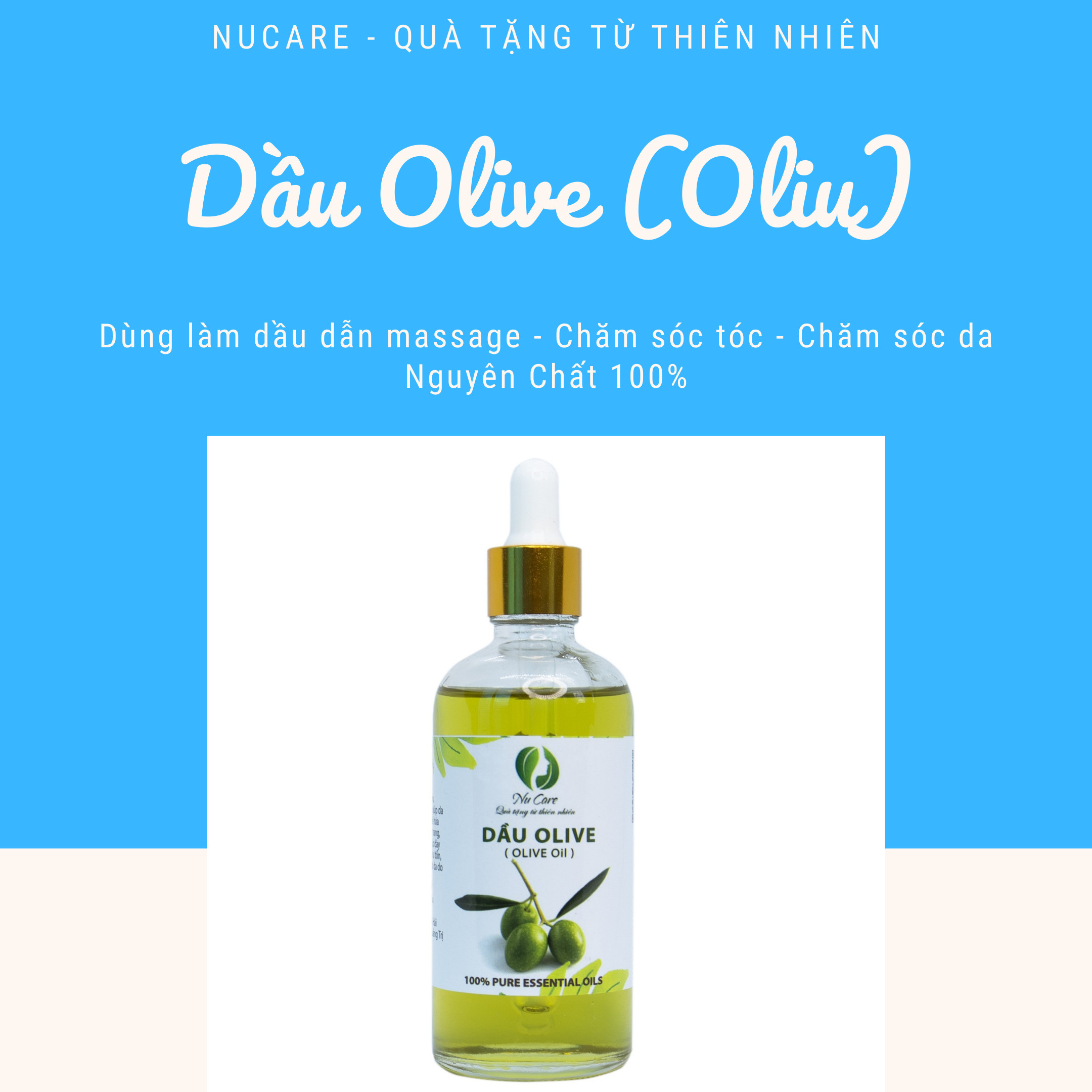 {50ml } Dầu Nền Olive Nucare Nguyên Chất (nhà làm)