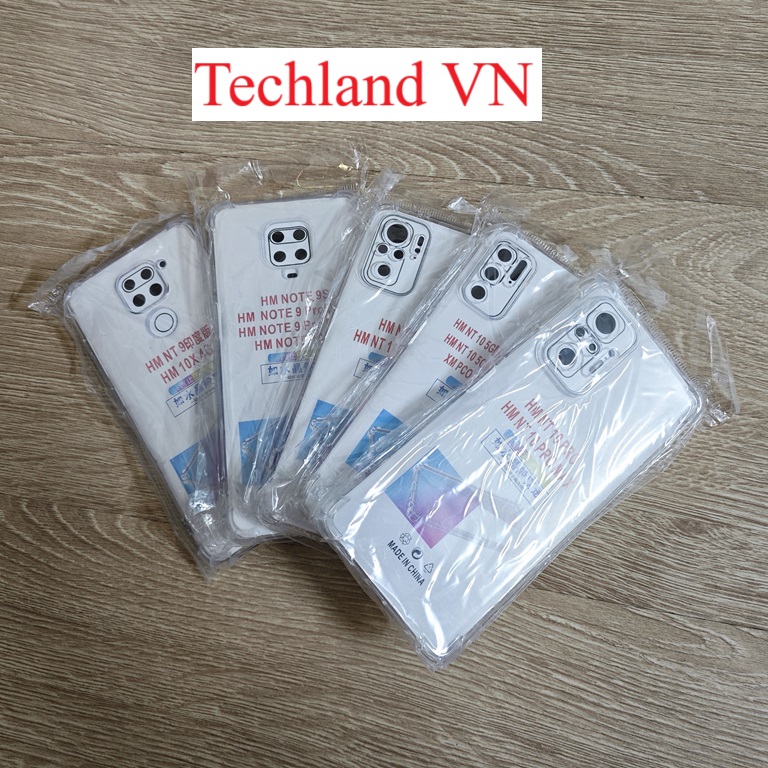 Ốp Xiaomi Redmi Note 9 / Redmi Note 10 / Note 9s / Note 9 Pro / Note 10s / Note 10 5G - Dẻo Trong Chống Sốc Bảo Vệ Camera