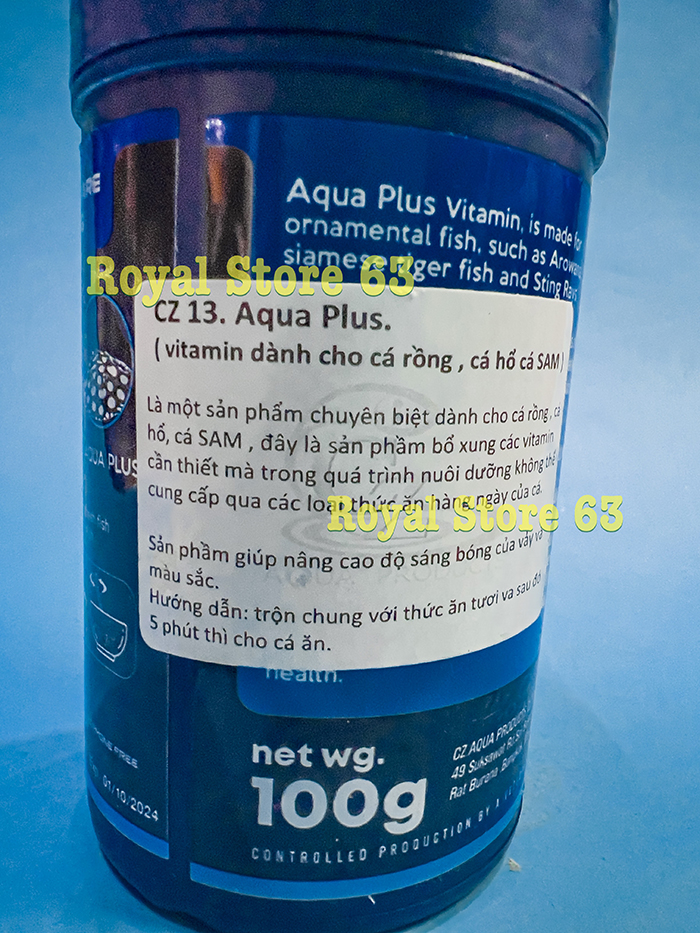Cz13 Aqua Plus Vitamin cho cá Rồng cá Hổ cá Sam Hủ 100g
