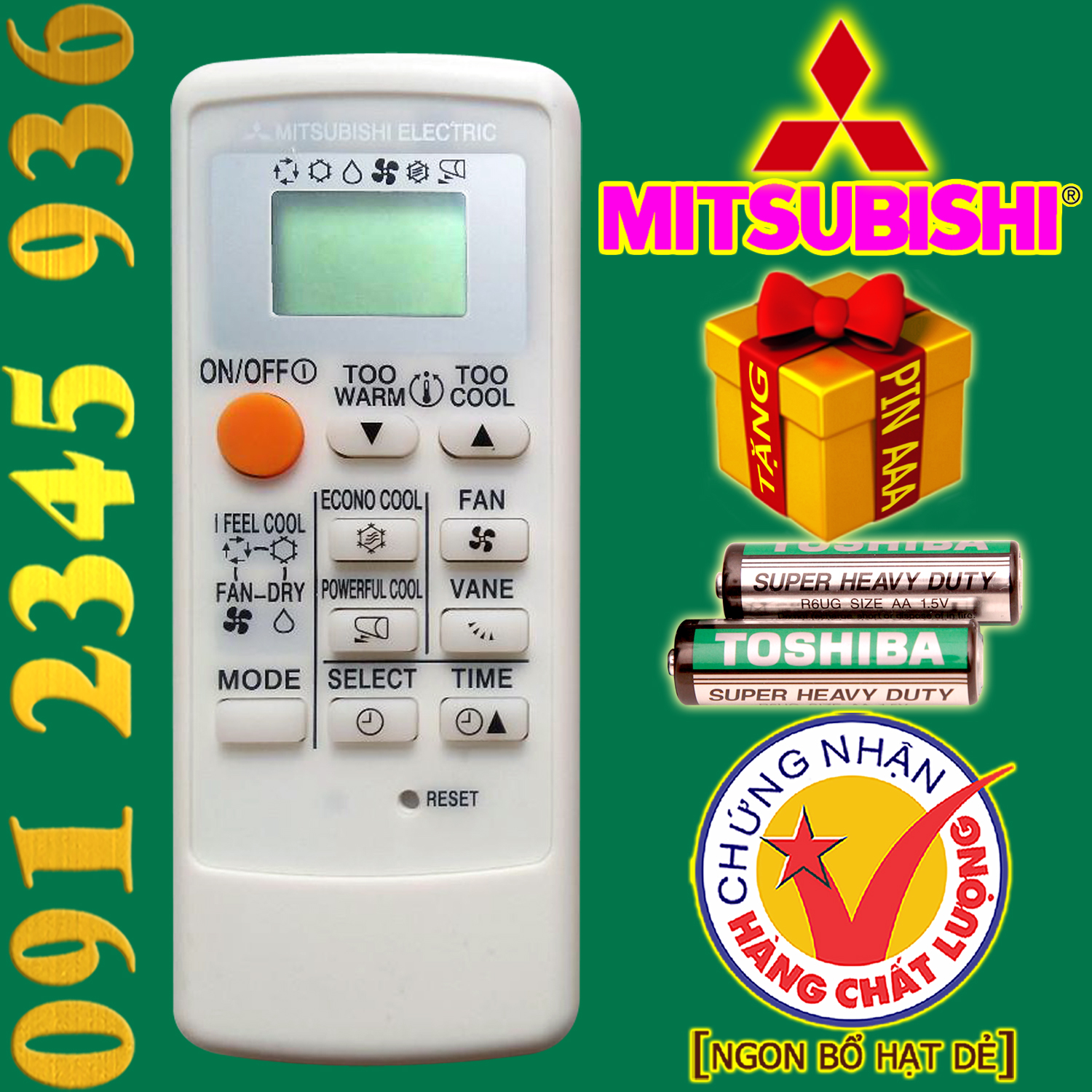 Điều khiển mitsubishi cho điều hòa.