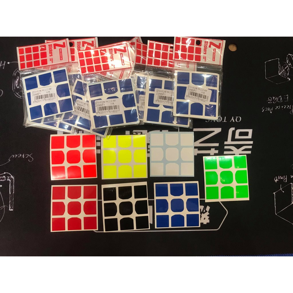 Phụ Kiện Rubik Sticker Gan, Valk, GTS (Hệ màu Halfbright - HB/ Hệ Màu Full Bright - FB)