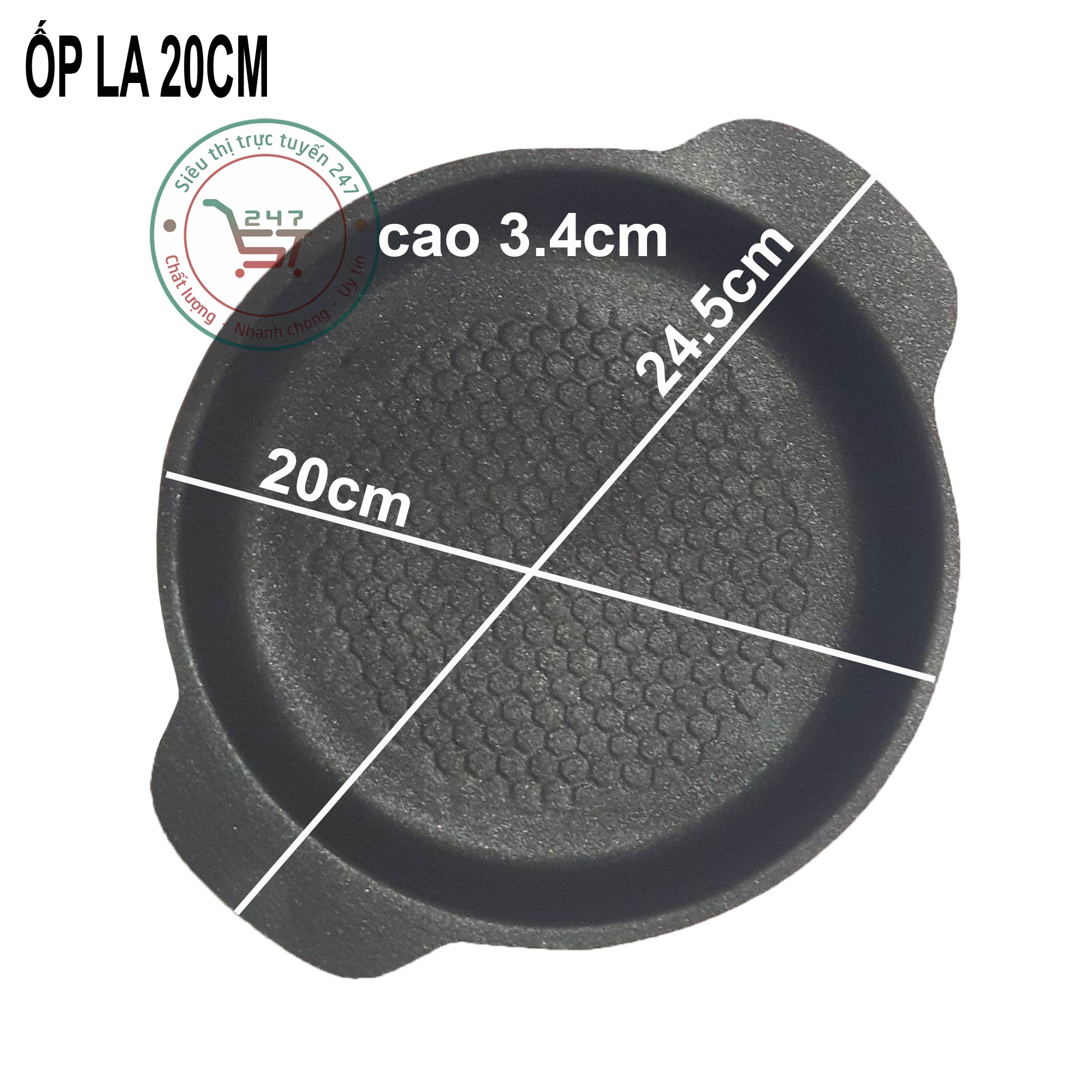 Chảo chống dính (2 cái) sử dụng làm bánh mì chảo, bò áp chảo hoặc chảo chiên trứng ốp la cực nhanh