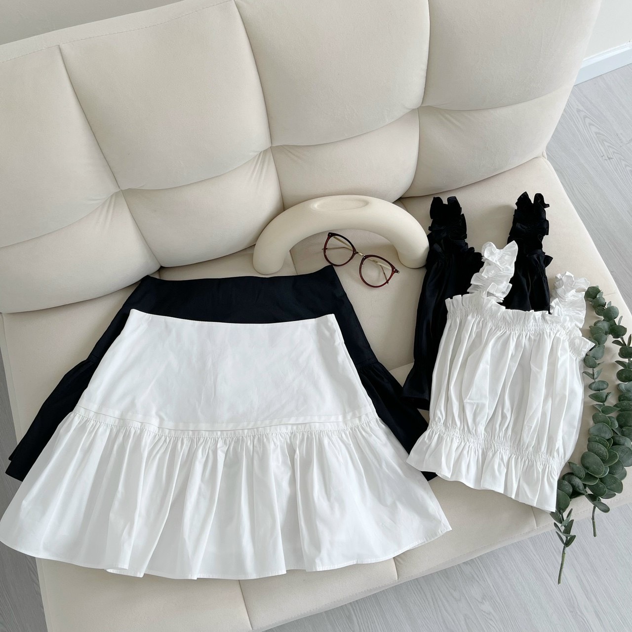 SET VÁY NHÚM BO HAI DÂY VÁY TIỂU THƯ