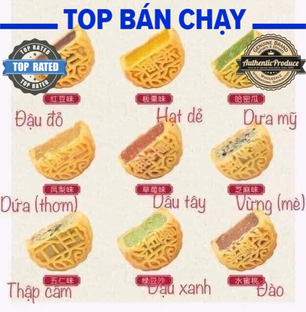 1kg bánh trung thu mini mix vị