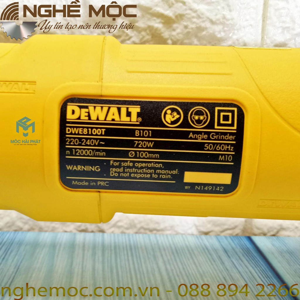 Máy mài góc DEWALT DWE8100T (công tắc đuôi) - Nghề Mộc