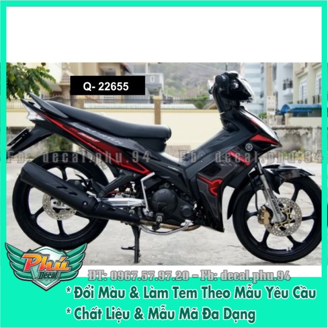 Tem rời exciter 135 2006 đến 2010 đỏ đen xám