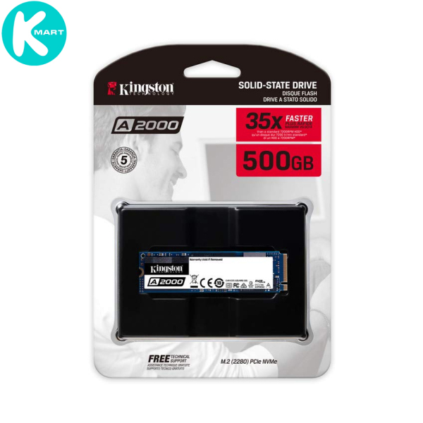 Ổ cứng SSD Kingston A2000 NVMe PCIe Gen 3.0 x4 500G - Hàng Chính Hãng