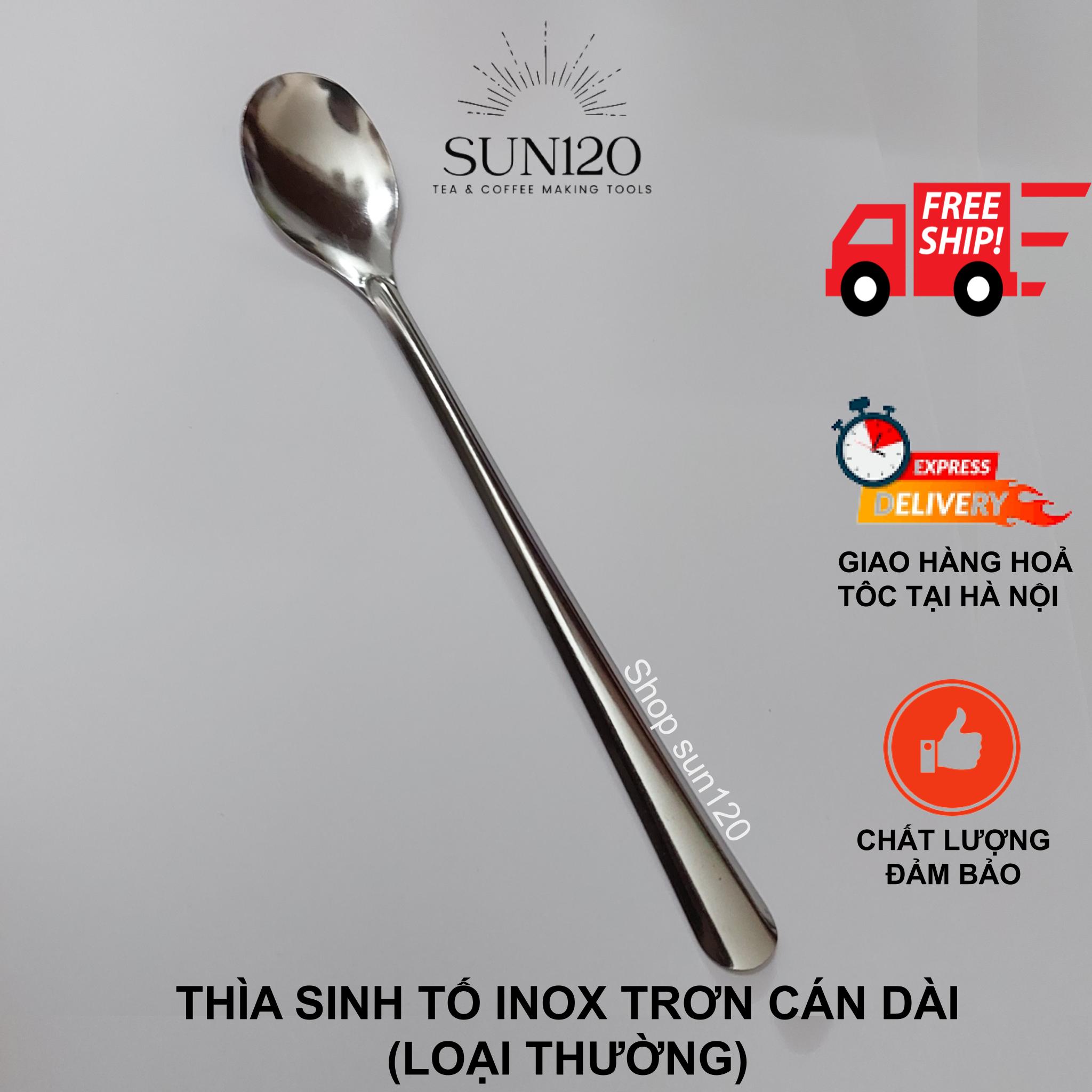 1 thìa sinh tố inox cán dài l thìa chanh inox