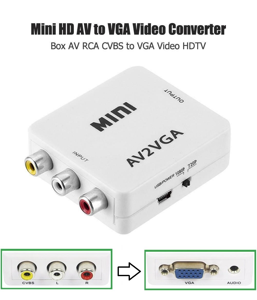 [HCM]Box Chuyển mini AV Ra VGA
