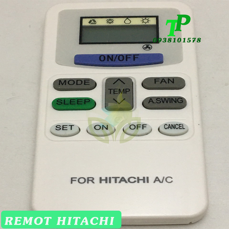 Điều Khiển, Remote Máy Lạnh Điều Hòa Hitachi (Tặng Kèm Pin)