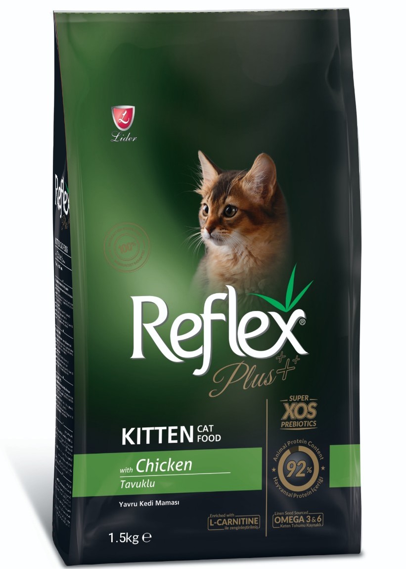 Thức ăn hạt mèo Reflex Plus Kitten vị gà gói 1.5kg