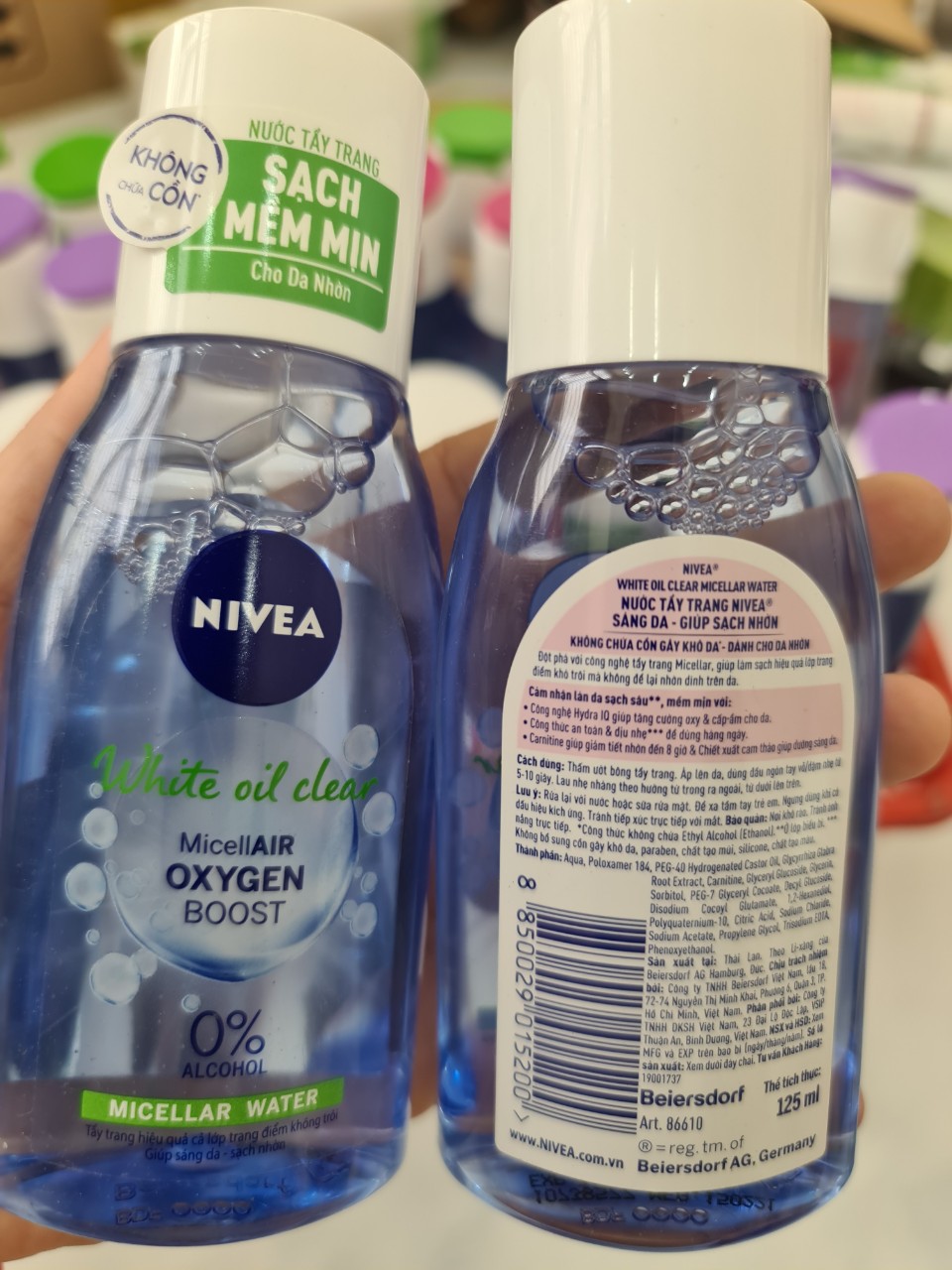 Nước tẩy trang Nivea dành cho da Nhờn không chứa cồn 125ml