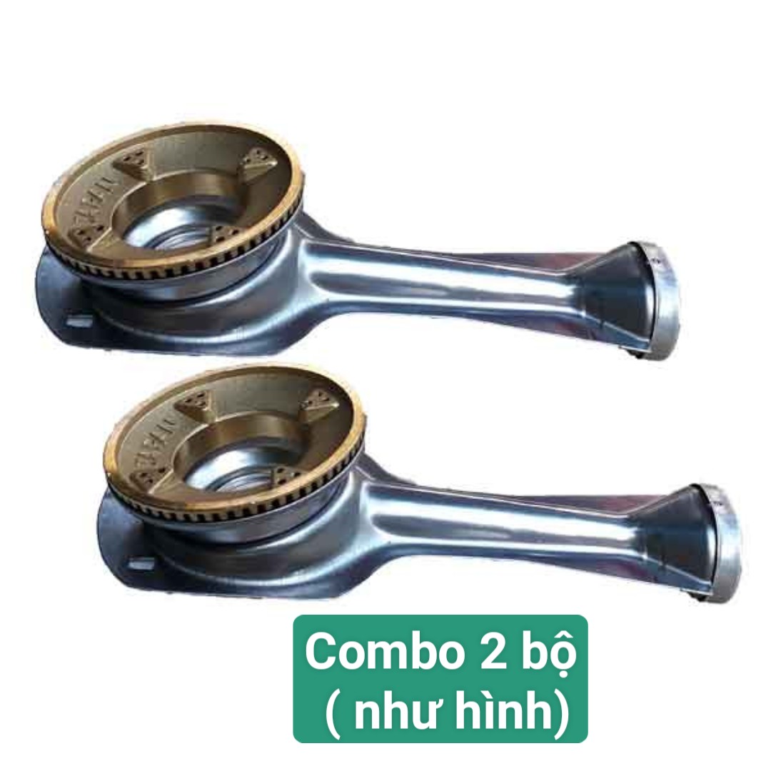 Bộ 2 Ống điếu + 2 Đầu đốt bếp gas mâm chia lửa sen ĐỒNG 43-78mm chữ JAPAN + Tặng pass,óc - Phụ kiện, linh kiện thay thế bếp ga đôi, đơn
