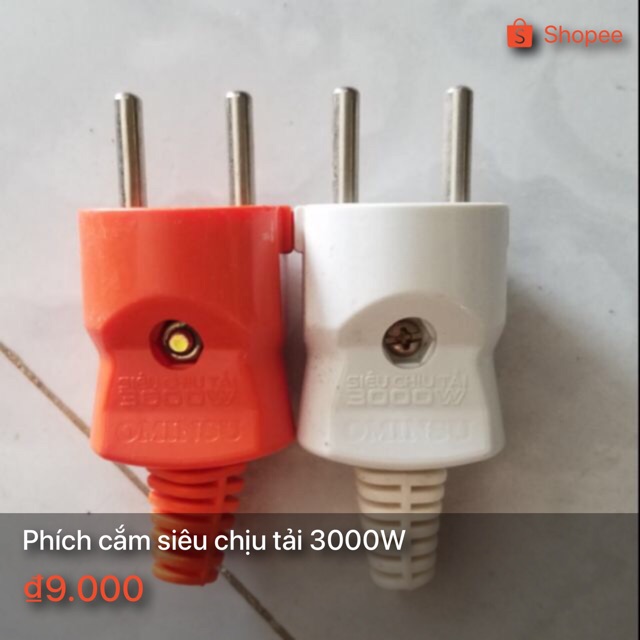 Phích Cắm Siêu Chịu Tải 3000W - Phích Củ To