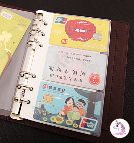 Túi zip đựng sticker và túi đựng thẻ cho sổ còng planner A5