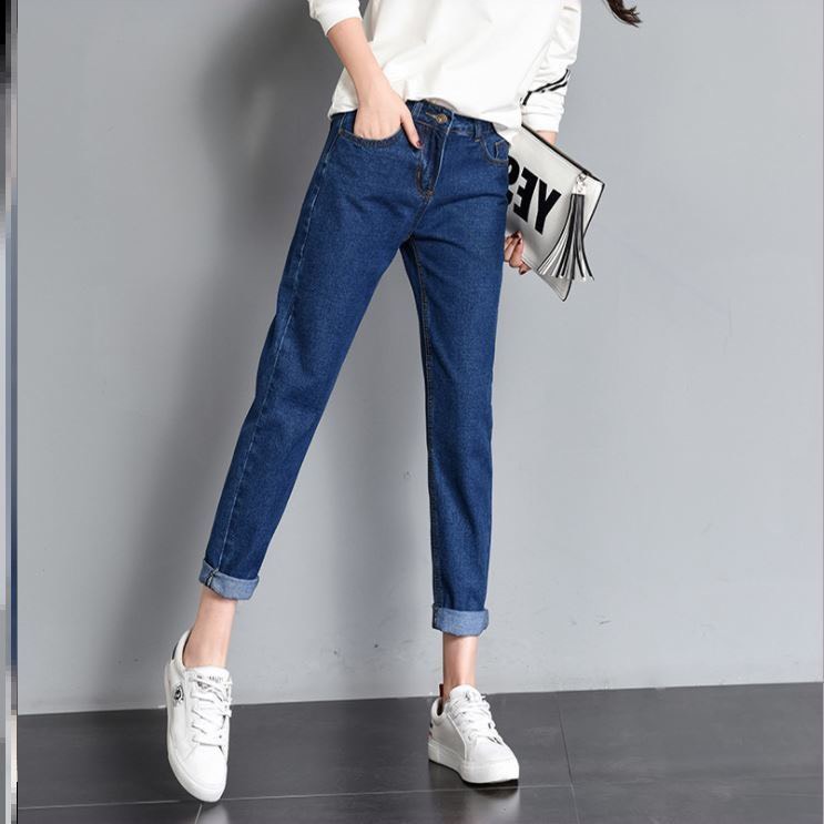 [HCM][CÓ Size ĐẠI] Quần jean bò baggy nữ dáng rộng trơn đơn giản phong cách Hàn Quốc hot hit - MoliJeans