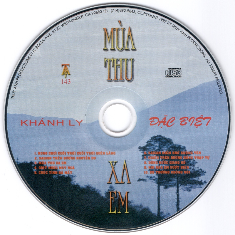 TACD143 - Mùa Thu Xa Em - Khánh Ly (Jvc Victor)
