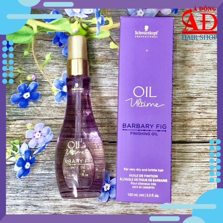 Schwarzkopf OIL Ultime Barbary Fig Finishing Oil 100ml - Tinh dầu dưỡng từ tóc vừa đến to sợi (màu tím)