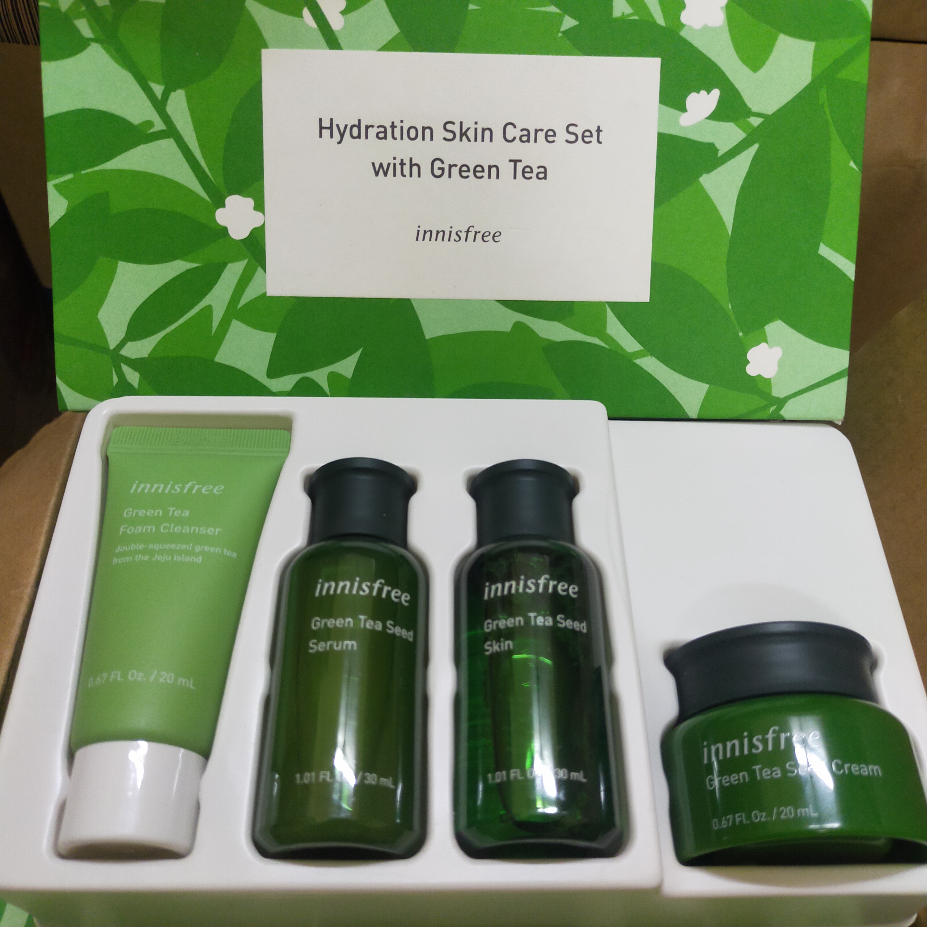 bộ sản phẩm dưỡng da trà xanh innisfree mini