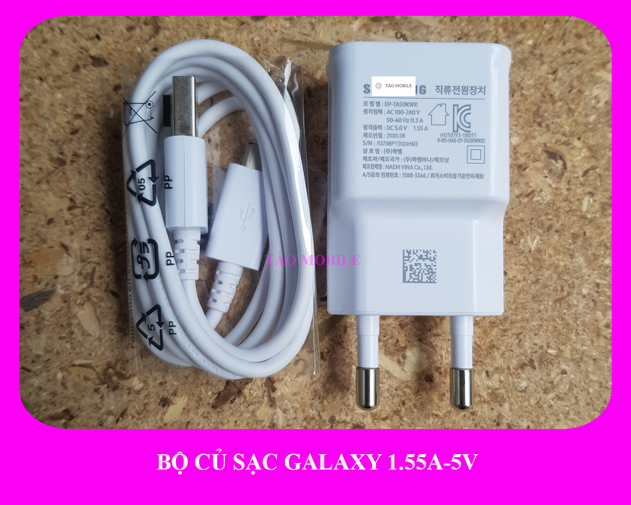 [1.55A-5V] Bộ sạc Galaxy A7 2018 zin công ty 100%