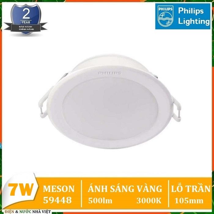 BÓNG ĐÈN LED 7W - 59448 & 9W - 59449 & 13W - 59464 PHILIPS MESON GEN3 ÂM TRẦN DOWNLIGHT KIỂU TRÒN ( TIẾT KIỆM ĐIỆN - ÁNH SÁNG TRẮNG & TRUNG TÍNH & VÀNG  )